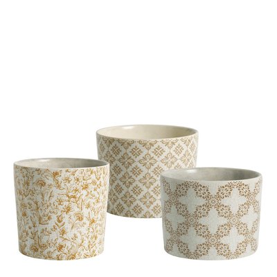 Set de 3 cache-pots Jardins de Sintra MATHILDE M