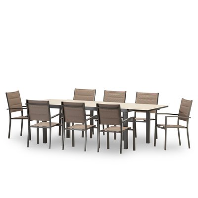 Salon de jardin, 8 chaises, TOKYO DEFORA HOME