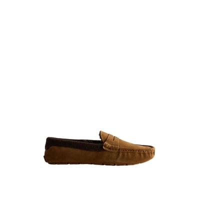 Chaussons style mocassins en daim NEXT