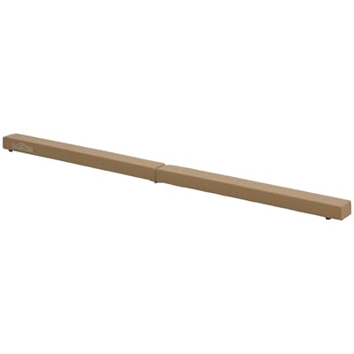 Poutre gymnastique pliable 210 cm bois de pin toucher daim marron HOMCOM