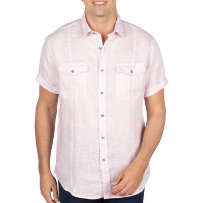 Chemise en lin manches courtes SHILTON