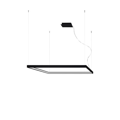 Lustre Aluminium Noir LED 1 Nelya EDEN