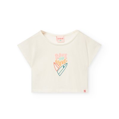 T-shirt en coton avec dessin frontal BOBOLI
