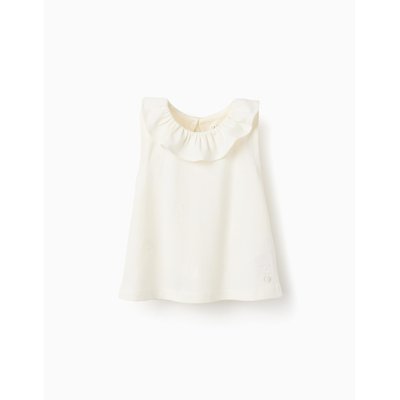 Top à Volants et Broderies de Fleurs ZIPPY