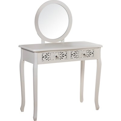 Console en bois avec miroir et tiroir sculpté RECOLLECTION