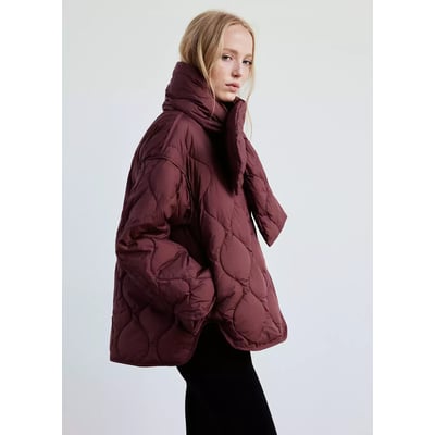 Anorak matelassé avec foulard amovible MANGO