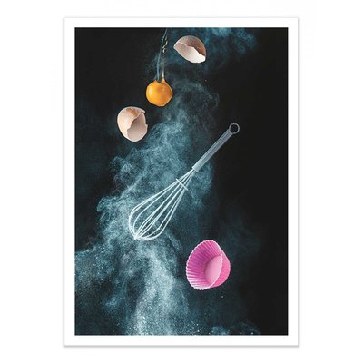 Affiche d’art et cadre noir 30 x 40 cm - Kitchen mess - Dina Belenko WALL EDITIONS