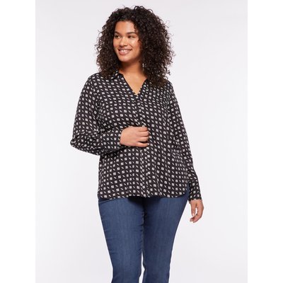 Chemise de l'impression géométrique dans Viscose ECOVERO FIORELLA RUBINO