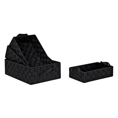 Lot de 4 Paniers avec 2 sangles en Polypropylène et Métal TOILINUX