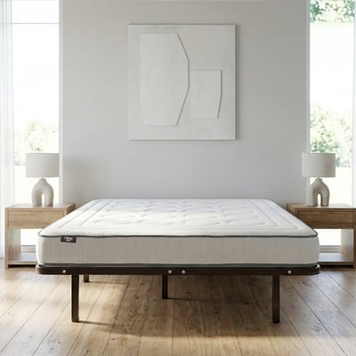 Ensemble Matelas Mémoire de forme CRISTAL avec Cadres à lattes OLYMPE LITERIE