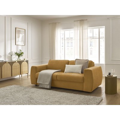 Canapé lit 3 places en tissu texturé couchage 160x190 cm, HUGO BOBOCHIC