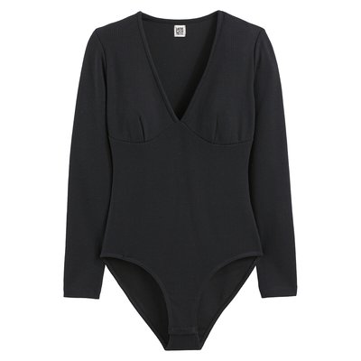 Боди с V-образным вырезом и длинными рукавами LA REDOUTE COLLECTIONS