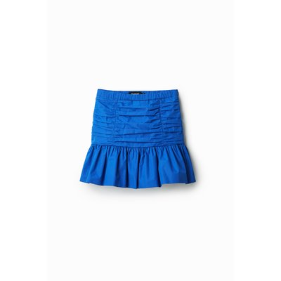 Mini-jupe drapée volant - BLUE - L DESIGUAL