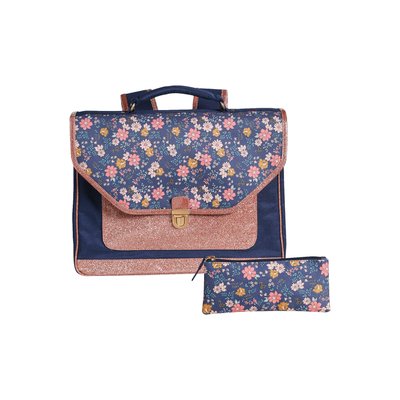 Cartable + trousse Flowers VERTBAUDET