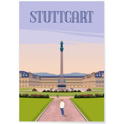 Affiche ville Stuttgart L'AFFICHERIE