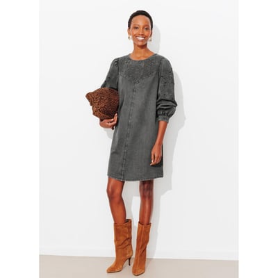 Robe Promod Taille 44 – Quadrillage Gris Noir Blanc – Manches Courtes – Occasion Très Bon état