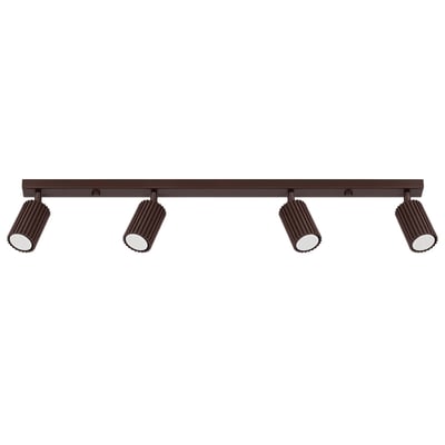 Plafonnier Aluminium Marron GU10 4 KARBON EDEN