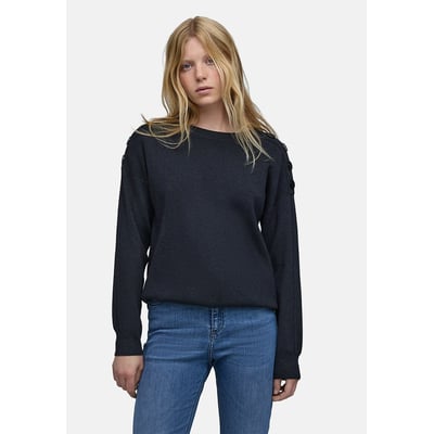 Pull manches longues col rond boutons sur les épau IKKS