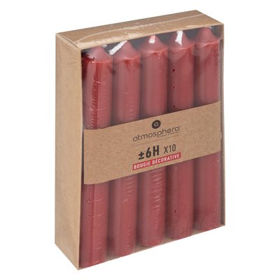 Lot de 10 bougies bâtons ATMOSPHERA