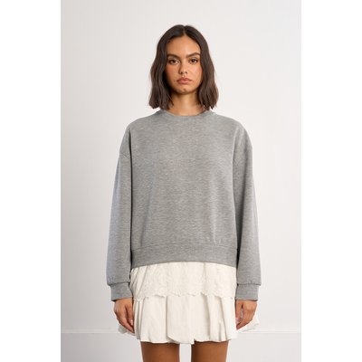 Sweat-shirt oversize avec détail en dentelle LILI SIDONIO