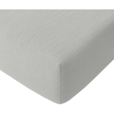 Drap housse gaze de coton bonnet 30 cm uni, Pur BATON ROUGE