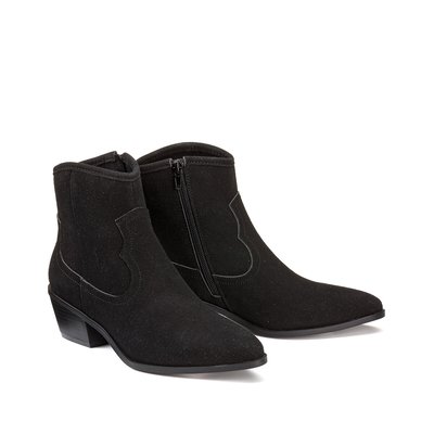 Botas cowboy de ante con tacón biselado LA REDOUTE COLLECTIONS
