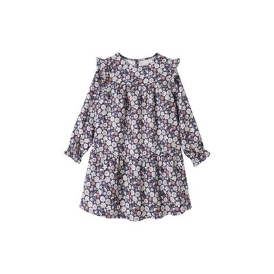 Robe imprimée fleurs manches volantées VERTBAUDET