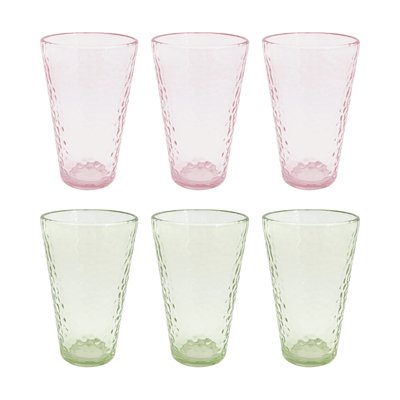 Lot de 6 grands verres, BLOOM ARTIME