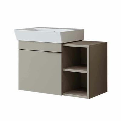 Meuble vasque suspendu 72 cm, 1 porte 2 niches NORIA PIER IMPORT