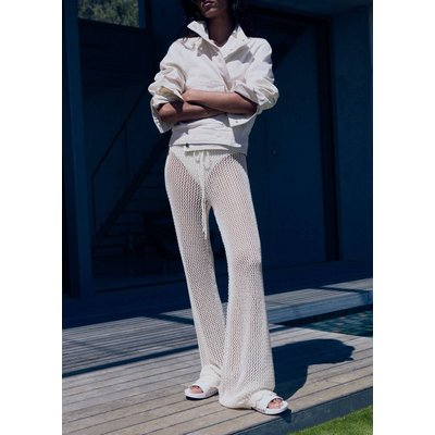 Pantalon crochet flare MANGO