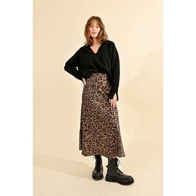 Jupe midi kaki La Redoute