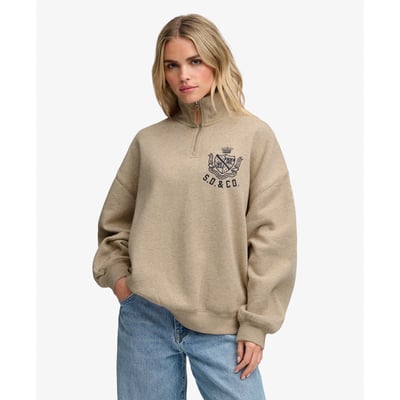Sweatshirt Country Club Demi-Zip SUPERDRY