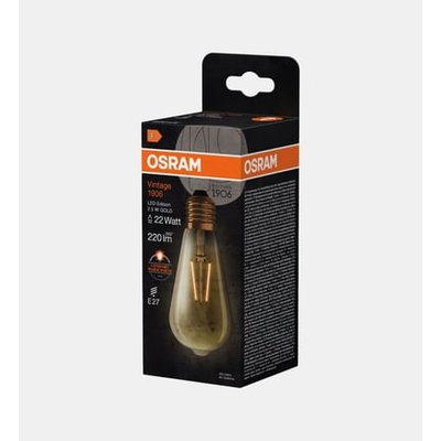 Ampoule Led Edition 1906 Edison Clair Filament Or - 22w - 220lm - E27 - Blanc Chaud OSRAM
