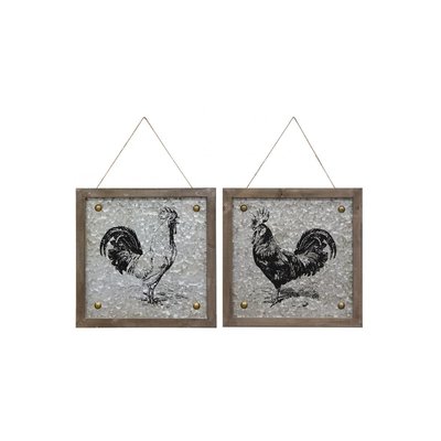 Cadre coq et métal et bois (Lot de 2) Lot de 2 AUBRY GASPARD