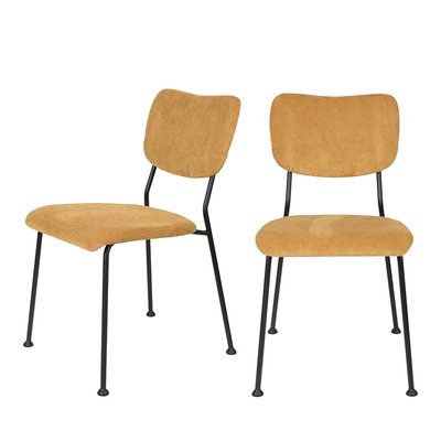 Lot de 2 chaises en velours côtelé - Benson ZUIVER