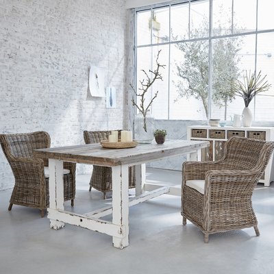 Table en bois recyclé massif 8 pers.  ATLANTIC BERAH GETAH