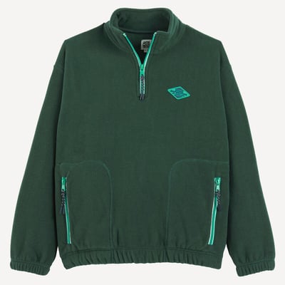 Sweat avec col camionneur zippé, en polaire LA REDOUTE COLLECTIONS