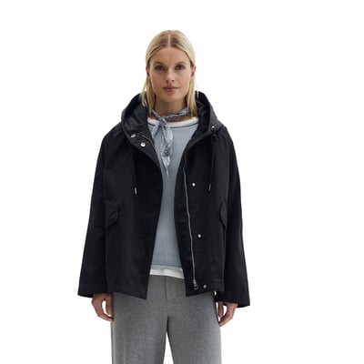 Veste cape avec capuche relaxed garment-dyed en sergé de coton organique MARC O'POLO