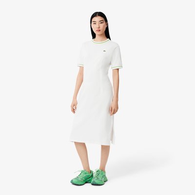 Robe t-shirt jersey à liserés LACOSTE