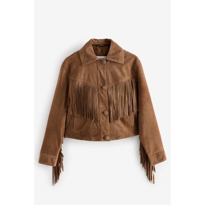 Veste en daim à franges NEXT