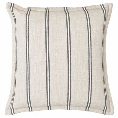 Housse de coussin 100% coton rayures rustiques LOURMARIN - QABANE HOME MAISON