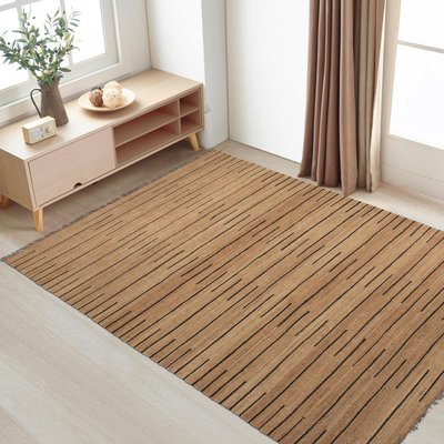 Tapis jute fait main motif simple TASNIM UN AMOUR DE TAPIS