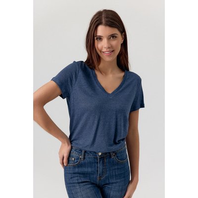 T-shirt en lin col V coupe fluide DARLA ARTLOVE