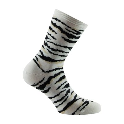 Mi-chaussettes Femme jersey zébrures Coton majoritaire KINDY
