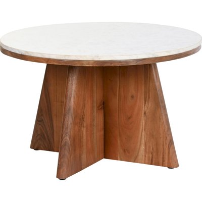 Table basse marbre et acacia, Moderno RECOLLECTION