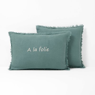 Housse coussin pur lin lavé personnalisée, Linange LA REDOUTE INTERIEURS