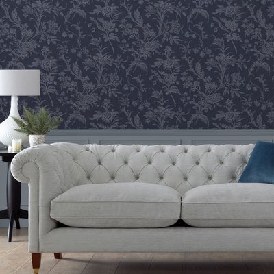 Papier peint fleuri Lloyd Midnight LAURA ASHLEY