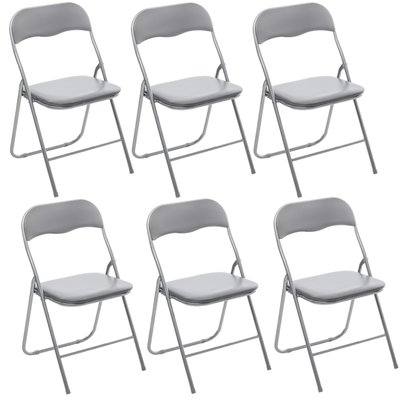 Lot de 6 Chaises pliantes en PVC TOILINUX