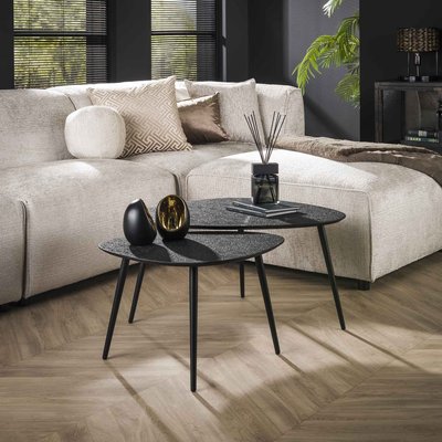 Table basse design organique grise (2 pièces) RALF PIER IMPORT