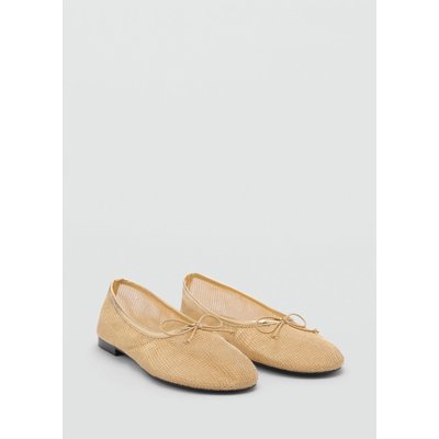 Ballerines en maille filet nœud MANGO